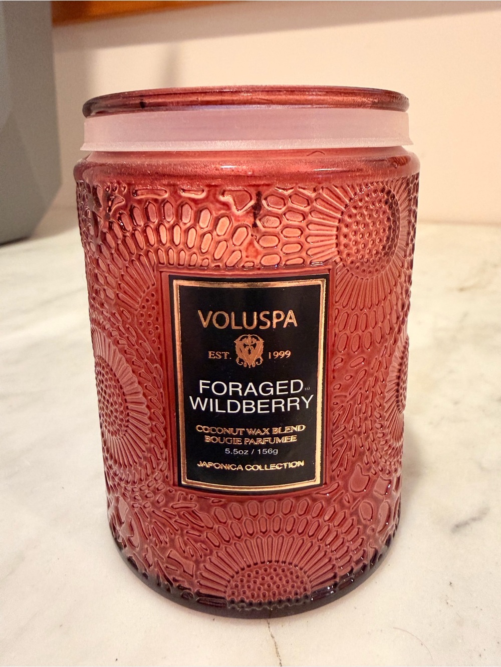 Voluspa Foraged Wildberry Scented Candle Three Quarters Left!